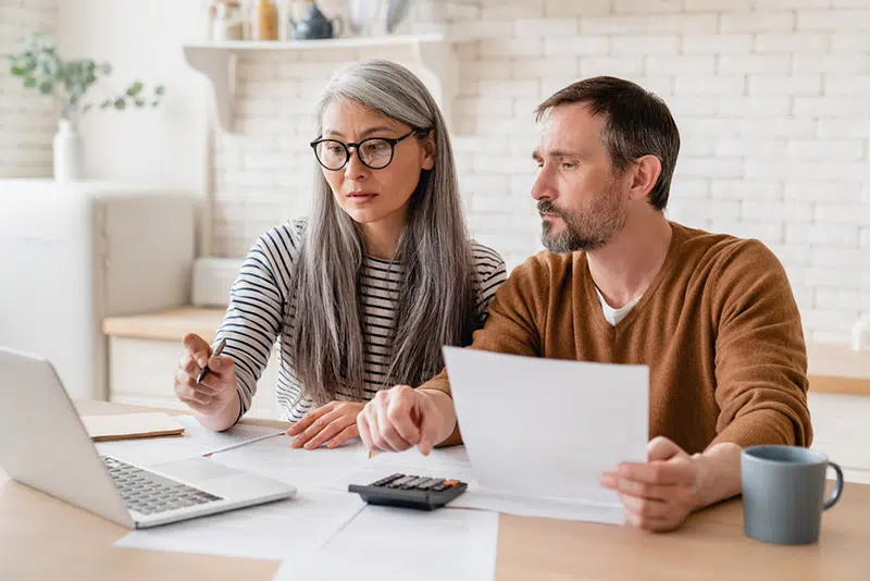 Couple filling in Form A